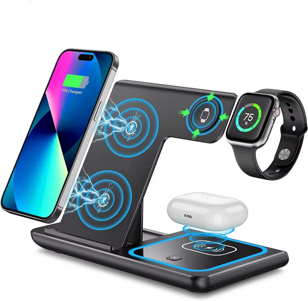 CleanDesk 3-in-1 Wireless Charging Station